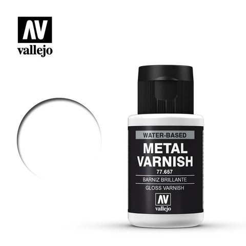 VALLEJO 	32ml Bottle Gloss Metal Varnish