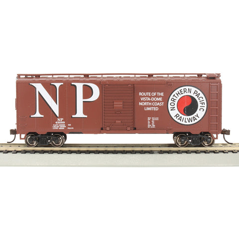 HO 40' BOXCAR NP "RT. O/T VISTA DOME"