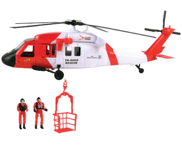 WOW TOYZ Giant USCG Black Hawk Helicopter Playset - 24 Inch