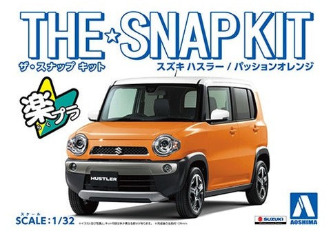 AOSHIMA 1/32 Suzuki Hustler Car (Snap Molded in Orange)