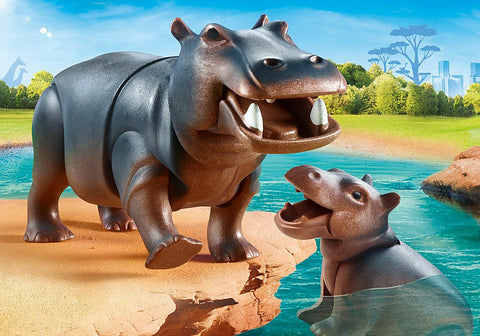 PLAYMOBIL HIPPO WITH CALF