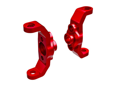 TRAXXAS TRX-4M Caster blocks, 6061-T6 aluminum (red-anodized) (left & right)