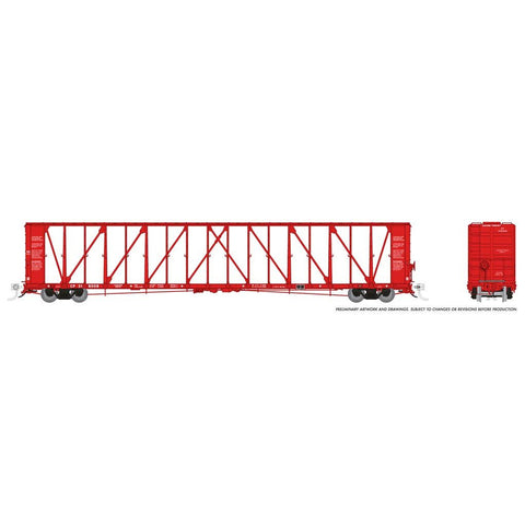 HO NSC CENTERBEAM BULKHEAD FLATCAR CP RAIL (6)