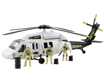 WOW TOYZ Giant Black Hawk Helicopter Playset - 24 Inch