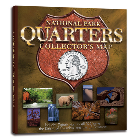 WHITMANS National Park Quarters Collector's Map Coin Folder