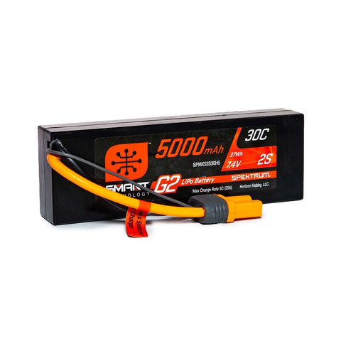 SPEKTRUM SMART-G2 LIPO 7.4V 2S 5000mah 30C W/ IC5