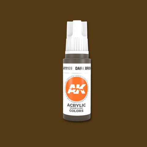AKI Dark Brown 3G Acrylic Paint 17ml Bottle