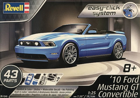 REVELL 1/25 2010 Mustang GT Convertible (Blue) (Snap)