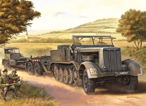 TRUMPETER  1:72 Sd.Kfz.9 (18t) Half-track & Sd.Ah.116 Trailer