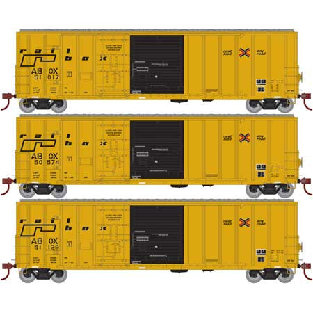 N 50' FMC BOXCAR RAILBOX 3-PACK