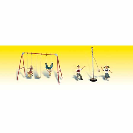 WOODLAND SCENICS HO Figures: Playground Fun