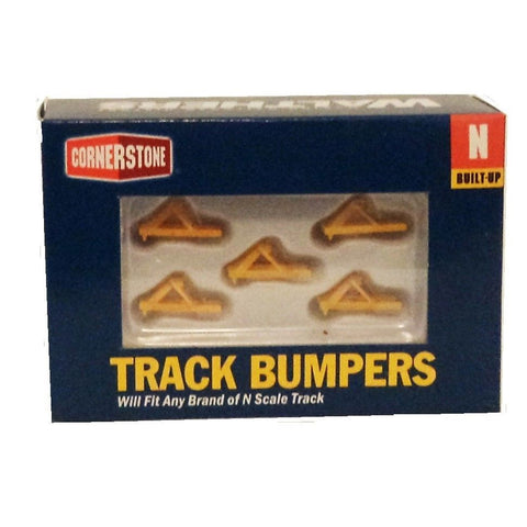WALTHERS N Track Bumper - Built-ups -- Yellow pkg(5)