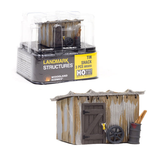 HO BUILT-READY TIN SHACK