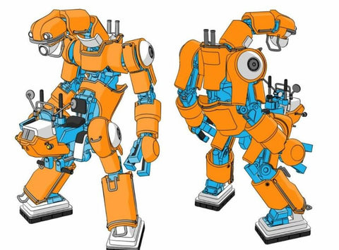 1/35 Mechatro Chubu #01 Orange & Sky Blue Mechanical Mobile Suits (Ltd Edition)