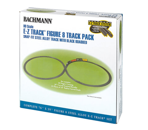 BACHMANN HO E-Z Track Figure 8 Track Pack (Black Roadbed)