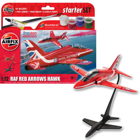 AIRFIX 1:72 RAF RED ARROWS HAWK STARTER SET