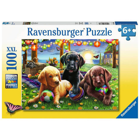 100-PIECE Puppy Picnic PUZZLE
