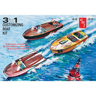 AMT 1/25 CUSTOM 3 n 1 BOAT