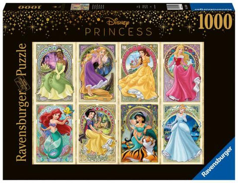 1000-PIECE Art Nouveau Princesses PUZZLE