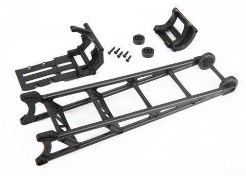 TRAXXAS Wheelie bar, black (assembled)/ wheelie bar mount