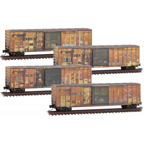 Z RAILBOX WEATHERED FOUR PACK