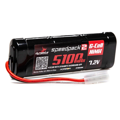 DYNAMITE NIMH 7.2V 6-CELL 5100mah FLAT W/ TAMIYA