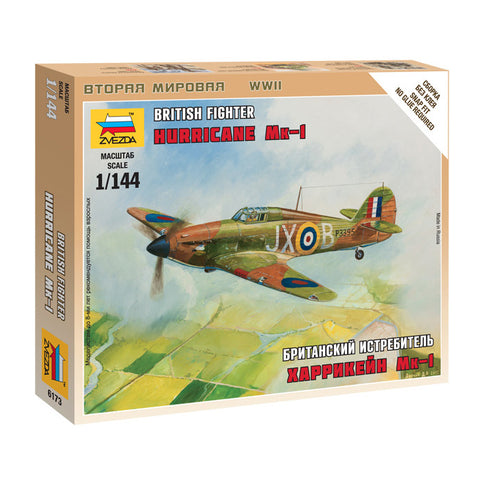 ZVEZDA 1/144 WWII British Hurricane Mk I Fighter (Snap)