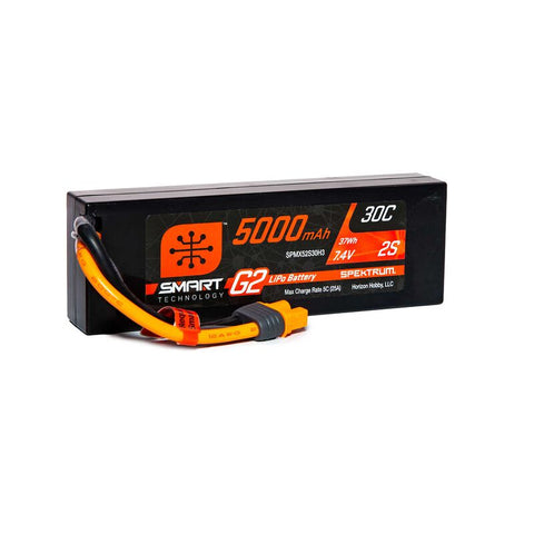 SPEKTRUM SMART-G2 LIPO 7.4V 2S 5000mah 30C W/ IC3