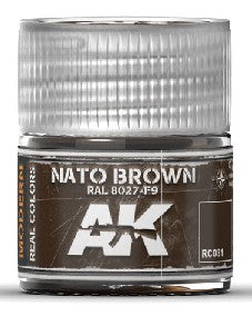 Real Colors: NATO Brown RAL8027 F9 Acrylic Lacquer Paint 10ml Bottle