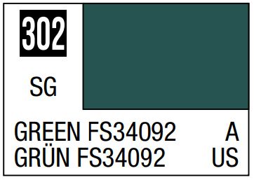 MR HOBBY 10ml Lacquer Based Semi-Gloss Green FS34092