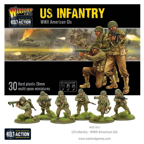 WARLORDS 28mm Bolt Action: WWII US Infantry (30)