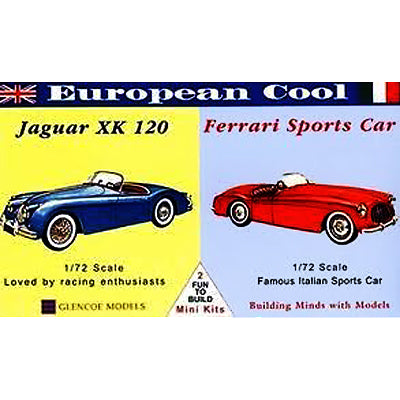 1/72 European Cool: Jaguar XK120 & Ferrari Sports Cars