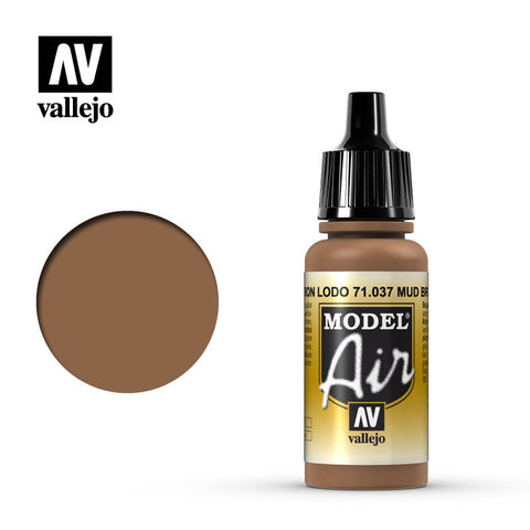 VALLEJO 17ml Bottle Mud Brown Model Air