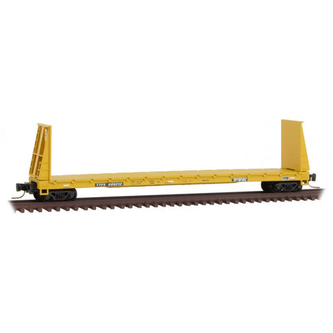MICRO TRAINS Z 60' Bulkhead Flatcar  TTX 806212 (yellow, black)