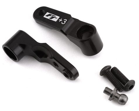 ASSOCIATED RC10B6 Factory Team Aluminum Steering Bellcrank (Black) (+3mm)