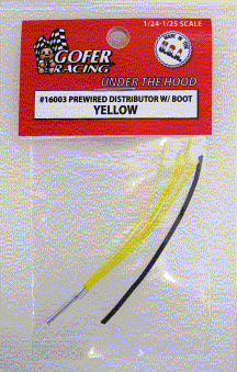 GOFER 1/24-1/25 Yellow  Prewired Distributor w/Aluminum Plug & Boot