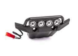 TRAXXAS Bumper, front (assembled, LED lights installed) (fits 4WD Rustler®)