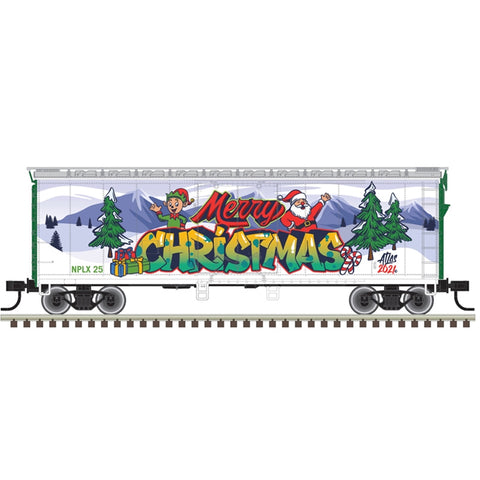 HO 40' PLUG DOOR BOXCAR "CHRISTMAS"
