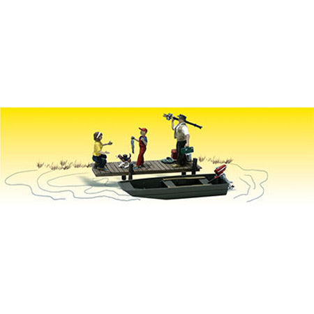 WOODLAND SCENICS N Figures: Family Fishing