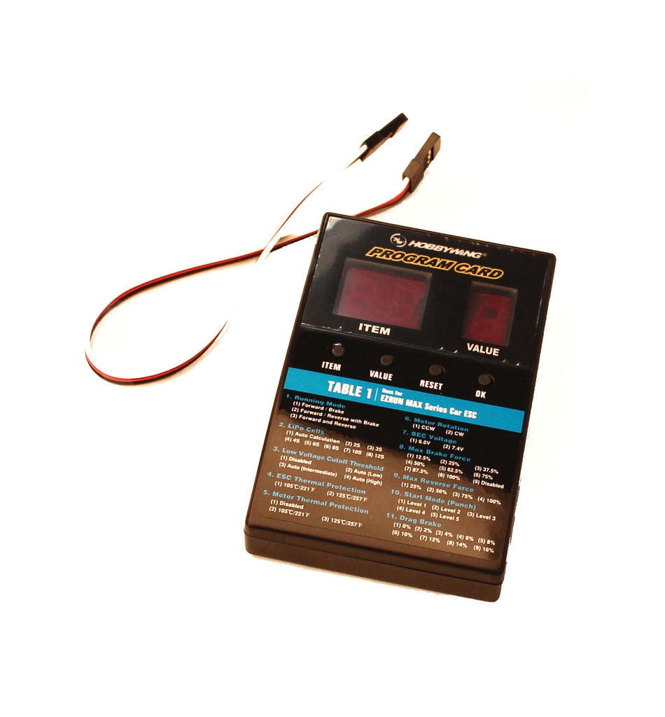 HOBBYWING LED Program Card General Use for Cars, Boats, and Air