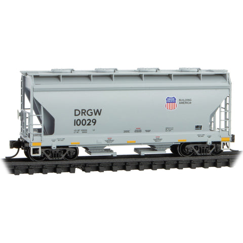 N 2-BAY COVERED HOPPER UP/ex-DRGW 2