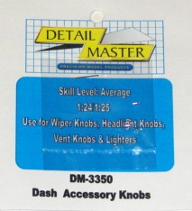 DETAIL MASTER 1/24-1/25 Dash Knobs, Lights, Lighter, Vents (4pc)