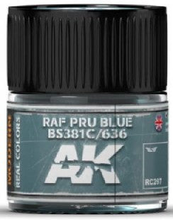 Real Colors: RAF PRU Blue BS381C/636 Acrylic Lacquer Paint 10ml Bottle