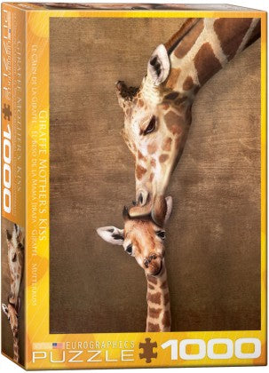 1000-PIECE MOTHER GIRAFFE KISSING