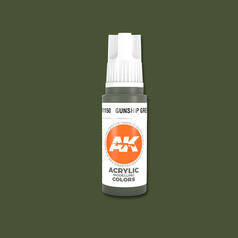 AKI Gunship Green Acrylic Paint 17ml Bottle