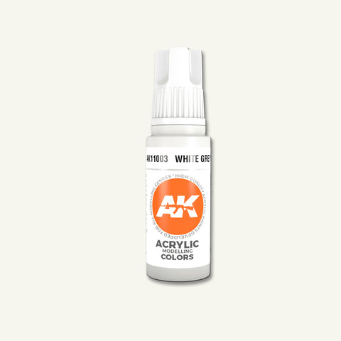 AKI White Grey Acrylic 3G Paint 17ml Bottle