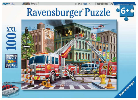 100-PIECE Fire Truck Rescue PUZZLE