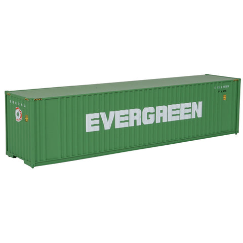 WALTHERS HO 40' Hi Cube Corrugated Container w/Flat Roof - Assembled -- Evergreen (green, white)