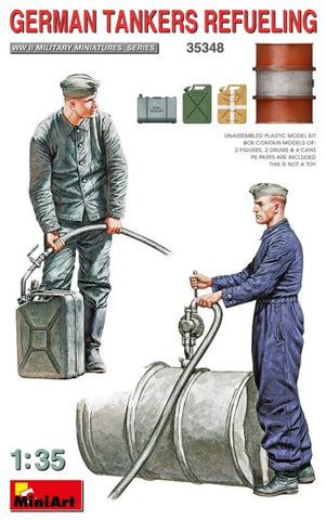 MINIART1/35 German Tankers Refueling (2) w/Drums (2) & Cans (4)