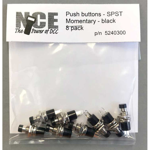 MOMENTARY SPST PUSHBUTTON SWITCH (BLACK)